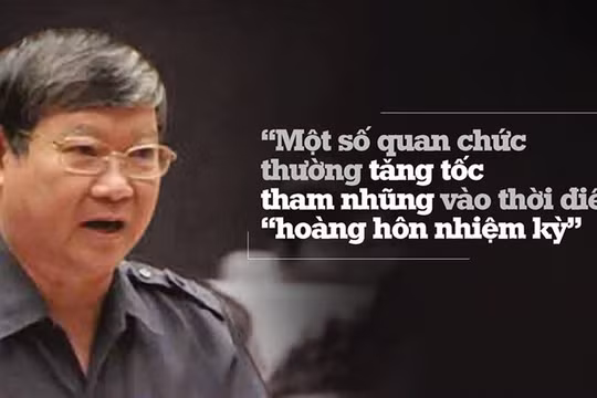 Trong phiên chất vấn Đại biếu Quốc hội khóa XIII, lần đầu tiên Đại biểu Lê Như Tiến nhắc cụm từ "hoàng hôn nhiệm kỳ