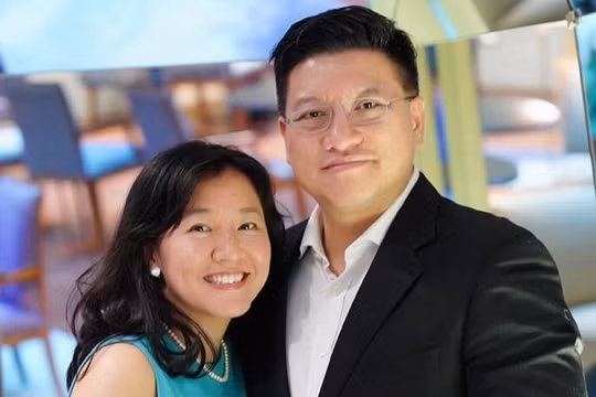 Lê Diệp Kiều Trang cùng chồng là Sonny Vũ, hai nhà khởi nghiệp nổi tiếng. Ảnh: Facebook Christy Le