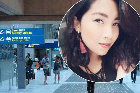 Công dân Việt Nam Phạm Thị Tuyết Mai tại nơi cô bị bắt - sân bay Charles de Gaulle (Pháp).