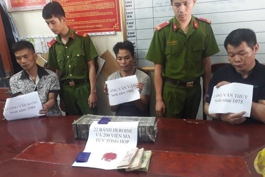 Các đối tượng tại cơ quan điều tra.