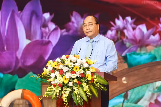 Thủ tướng Nguyễn Xuân Phúc phát biểu tại cuộc Giao lưu.