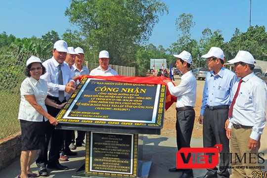 Ngày 23/3, UBND tỉnh Quảng Nam đã tổ chức lễ gắn biển, đưa vào sử dụng tuyến đường ĐT610 nối Di sản Mỹ Sơn với Nông Sơn, thúc đẩy phát triển giao thông trên tuyến chiến lược giữa huyện Duy Xuyên và huyện Nông Sơn (tỉnh Quảng Nam).
