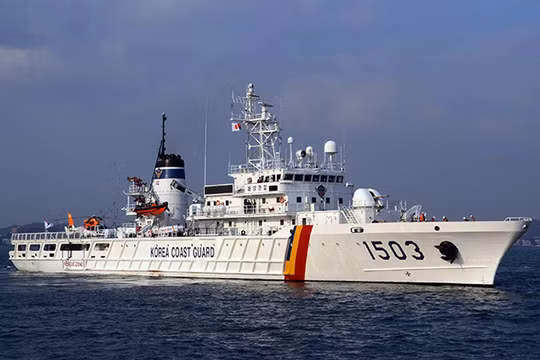 Tàu Badaro thuộc lực lượng Bảo vệ bờ biển Hàn Quốc sẽ đến Đà Nẵng vào ngày 4/9 và lưu lại 4 ngày (ảnh: Sở Ngoại vụ Đà Nẵng cung cấp)