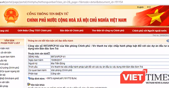 Phó Thủ tướng Thường trực Trương Hòa Bình vừa có ý kiến chỉ đạo Thanh tra Chính phủ chủ trì, phối hợp với các Bộ, cơ quan điều tra việc chấp hành pháp luật đối với các dự án đầu tư xây dựng trên Bán đảo Sơn Trà.