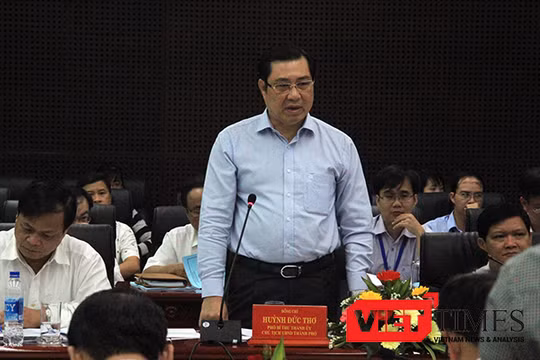 ông Huỳnh Đức Thơ, Phó Bí thư Thành ủy, Chủ tịch UBND TP Đà Nẵng Huỳnh Đức Thơ trả lời ý kiến của đoàn công tác Đại biểu Quốc hội tại buổi làm việc 