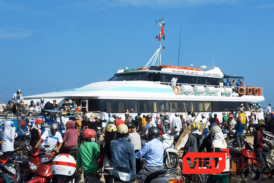 Chỉ trong 2 ngày, Mùng 3 và Mùng 4 Tết nguyên đán Đinh Dậu, đã có hơn 4 ngàn khách du lịch từ đất liền du xuân thăm quan đảo Lý Sơn.