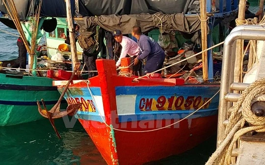 Tàu cá của ngư dân Việt Nam bị Malaysia bắt giữ (ảnh vietnam+)