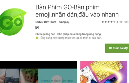 GO Keyboard (TQ), một ứng dụng bàn phím khá phổ biến trên Android vừa bị phát hiện có chứa mã thực thi “nguy hiểm” từ một máy chủ của bên thứ ba. 