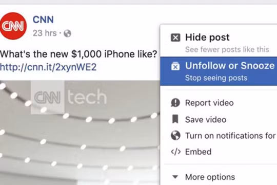 Vừa qua Facebook đã âm thầm bổ sung tính năng Snooze, cho phép người dùng tạm thời “nghỉ chơi” với bạn bè. 