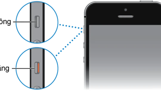Giải pháp đầu tiên mà bạn cần thực hiện là kiểm tra nút gạt nằm bên cạnh trái thiết bị, bởi trong quá trình sử dụng, có thể do vô tình mà bạn đã chuyển iPhone sang chế độ im lặng.
