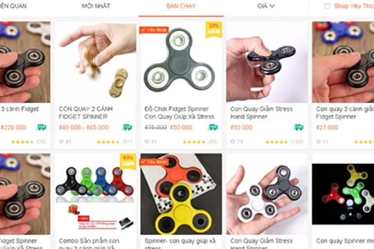 Spinner giá rẻ bán tràn lan trên mạng.