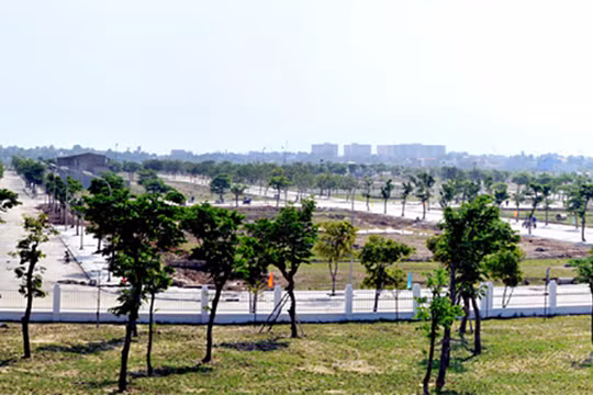 Một góc Dự án Khu đô thị Golden Hills tại phường Hòa Hiệp (quận Liên Chiểu) do Công ty Cổ phần Trung Nam đầu tư chưa nộp tiền sử dụng đất