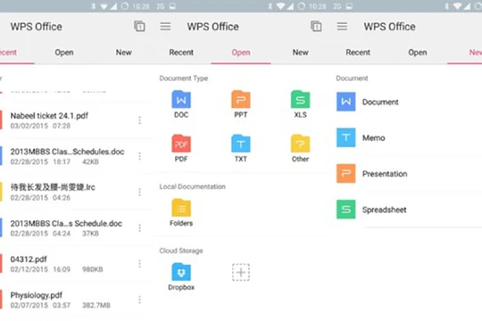 WPS Office là ứng dụng chỉnh sửa văn bản khá phổ biến trên smartphone và máy tính, có kích thước tương đối nhỏ (chỉ khoảng 35 MB) và hỗ trợ hầu hết các định dạng tài liệu như .Doc, .Docx, .Xls, .Ppt, .Pdf…
