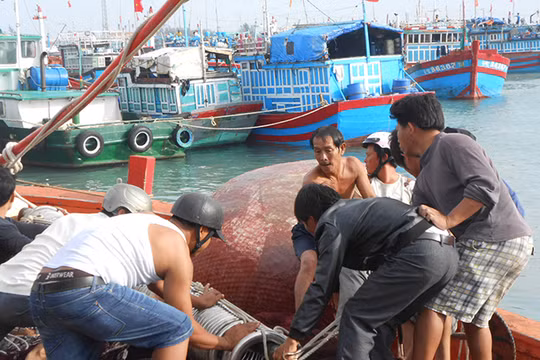 Ngư dân Lý Sơn phần khởi chuẩn bị ngưu lưới cụ để mở biển đầu năm