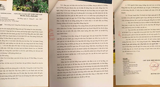 Bức "Tâm thư" của Hiệp hội du lịch TP gửi Thủ tướng xem xét đối với lại "Quy hoạch tổng thể phát triển Khu Du lịch Quốc gia Sơn Trà - TP Đà Nẵng".