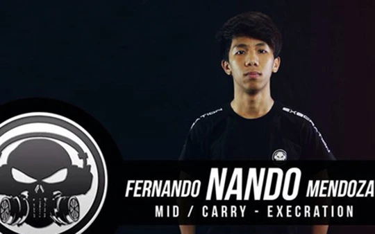 Nando, game thủ bị mất smartphone vừa mới gia nhập Execration hồi tháng 1/2017.