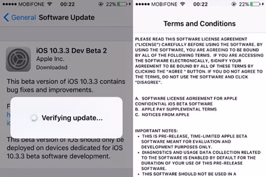 Apple vừa chính thức tung ra bản cập nhật iOS 10.3.3 Beta 2 nhằm cải thiện hiệu suất thiết bị và sửa các lỗi còn tồn đọng trước đó.