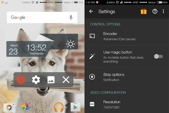 AZ Screen Recorder hay Rec đều là những ứng dụng cho phép người dùng quay phim màn hình trên smartphone mà không cần root hoặc Jailbreak.