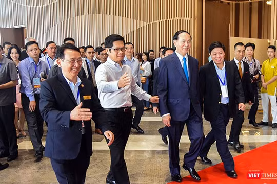 Chủ tịch nước Trần Đại Quang tại buổi tổng duyệt công tác phục vụ Tuần lễ Cấp cao APEC tại Đà Nẵng