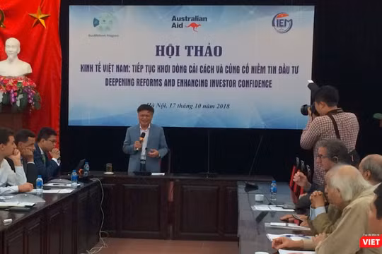 Khung cảnh buổi hội thảo Kinh tế Việt Nam: Tiếp tục dòng cải cách và củng cố niềm tin đầu tư (Ảnh: P.D)