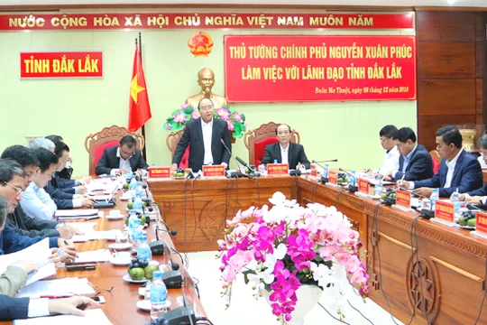 Quang cảnh buổi làm việc ngày 8/12/2018 (Nguồn: daklak.gov.vn)