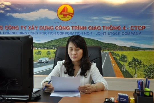 Bà Trương Thị Tâm khi còn đảm nhiệm vị trí Phó Chủ tịch HĐQT Cienco 4. (Ảnh: Cienco 4)