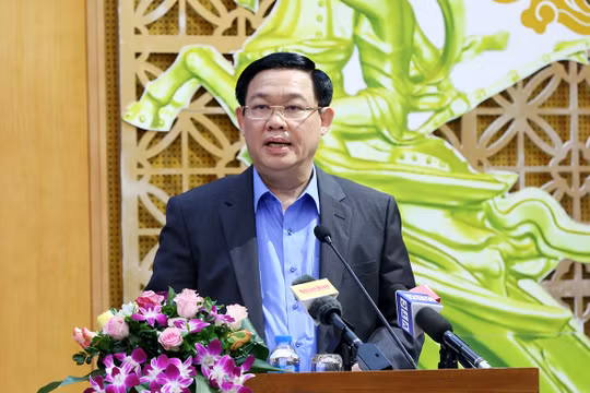 Phó Thủ tướng Vương Đình Huệ phát biểu tại Hội nghị - Nguồn: Thành Chung/VGP