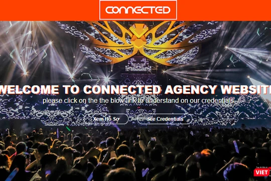 Ảnh chụp trang chủ của Connected Agency (Ảnh: VietTimes)