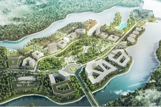 Phối cảnh Khu phần mềm - Khu công nghệ cao Hòa Lạc, một trong những dự án HHPD đang triển khai đầu tư (Nguồn: HHPD)