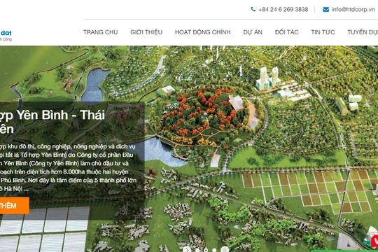 Ảnh chụp trang chủ Hoàng Thịnh Đạt (Nguồn: htdcorp.vn)
