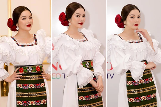 Lý Nhã Kỳ đẹp mũm mĩm như cô gái Romania 