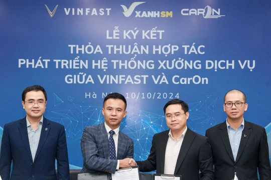 Vinfast hợp tác với CarOn mở chuỗi xưởng dịch vụ xe điện trên toàn quốc 