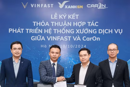 Vinfast hợp tác với CarOn mở chuỗi xưởng dịch vụ xe điện trên toàn quốc 