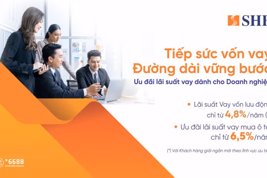 SHB mở rộng gói tín dụng “Tiếp sức vốn vay – Đường dài vững bước” lên 16.000 tỷ, lãi suất từ 4,8%