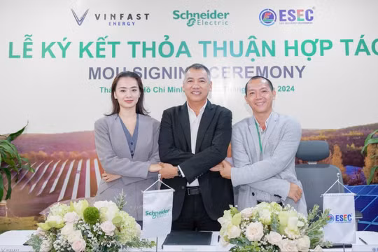 Vinfast Energy, Schneider Electric và ESES hợp tác thúc đẩy GP pin lưu trữ và quản lý năng lượng