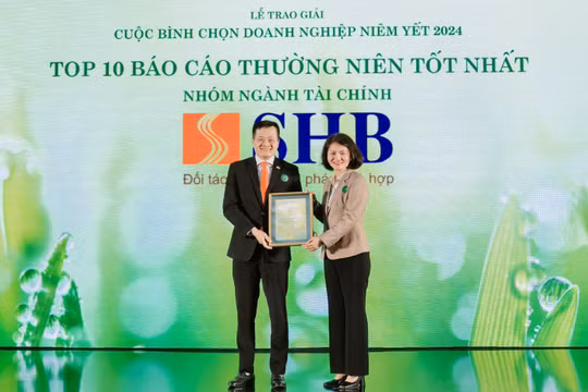 SHB lần thứ 4 được vinh danh trong TOP 10 DN có báo cáo thường niên tốt nhất ngành Tài chính