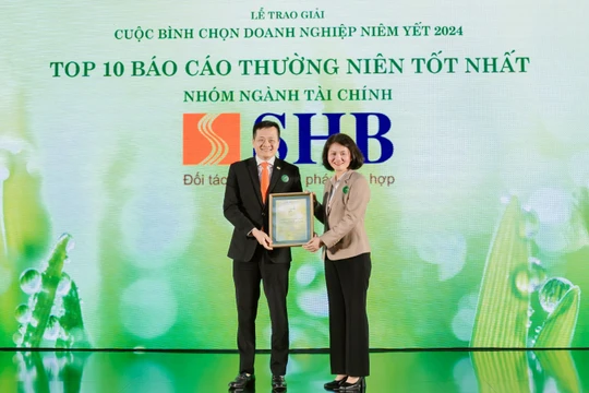 SHB lần thứ 4 được vinh danh trong TOP 10 DN có báo cáo thường niên tốt nhất ngành Tài chính