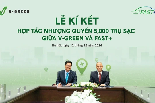 V-Green hợp tác với Fast+ triển khai 5.000 trụ sạc đến hết năm 2025 