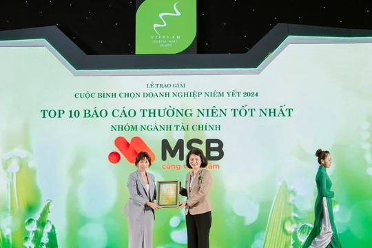 MSB lọt Top 10 báo cáo thường niên tốt nhất nhóm ngành tài chính năm thứ 2 liên tiếp 