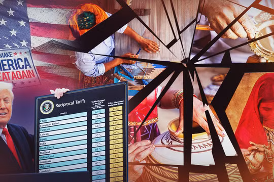 Mức thuế 50% mà Mỹ áp đặt với hàng xuất khẩu của Ấn Độ có thể đe dọa đến nhiều ngành nghề thủ công lâu đời của nước này. Ảnh: RT.