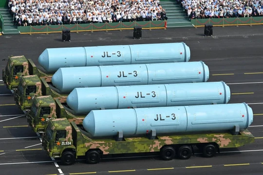 JL-3 là tên lửa đạn đạo liên lục địa thế hệ thứ ba, phóng từ tàu ngầm. Ảnh: Xinhua.