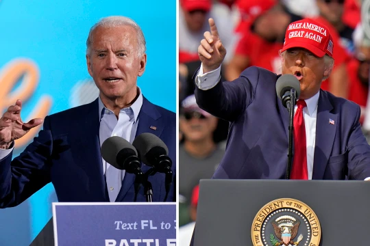 Tổng thống Trump và đối thủ Biden nỗ lực vận động cử tri trước ngày bầu cử (Ảnh: NYTimes)