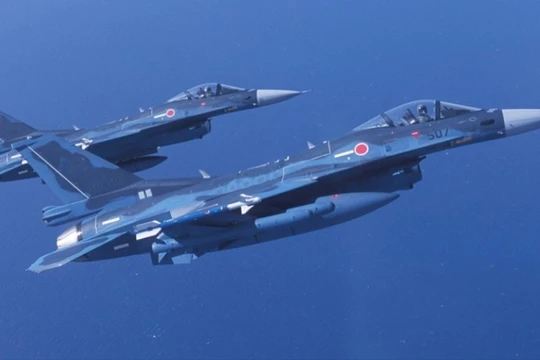 Máy bay chiến đấu F-2 của Lực lượng Phòng vệ Trên không Nhật Bản. Ảnh: MW.