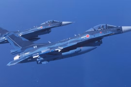 Máy bay chiến đấu F-2 của Lực lượng Phòng vệ Trên không Nhật Bản. Ảnh: MW.