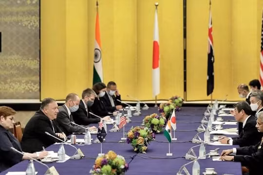 Cuộc họp nhóm "Bộ Tứ" hồi tháng 10/2020 (Ảnh: IndiaExpress)