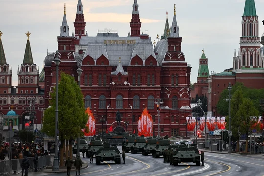 Nga tổ chức lễ duyệt binh nhân kỷ niệm 80 năm Ngày Chiến thắng 9/5 ở Moscow, Nga. Ảnh: Reuters.