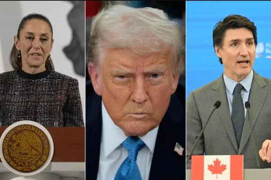 Canada và Mexico đã lập tức đưa ra phản ứng trước quyết định áp thuế của chính quyền Trump. Ảnh: Getty.