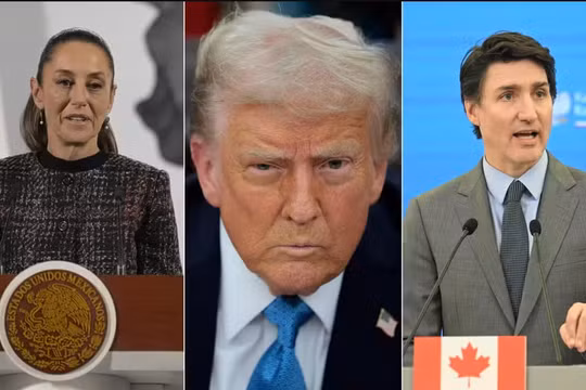 Canada và Mexico đã lập tức đưa ra phản ứng trước quyết định áp thuế của chính quyền Trump. Ảnh: Getty.