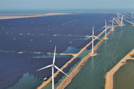 Xuất khẩu công nghệ sạch của Trung Quốc đã tăng vọt trong những năm gần đây, khi chi phí của tua-bin gió, tấm pin mặt trời, pin lithium và các giải pháp khác tiếp tục giảm. Ảnh: AFP.