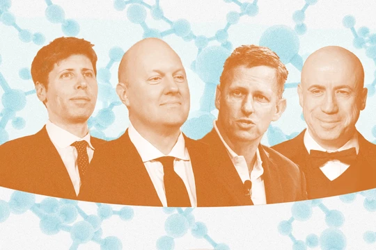 Sam Altman, Marc Andreessen, Peter Thiel và Yuri Milner đều là những doanh nhân có tiếng quan tâm tới vấn đề kéo dài tuổi thọ. Ảnh: WSJ.